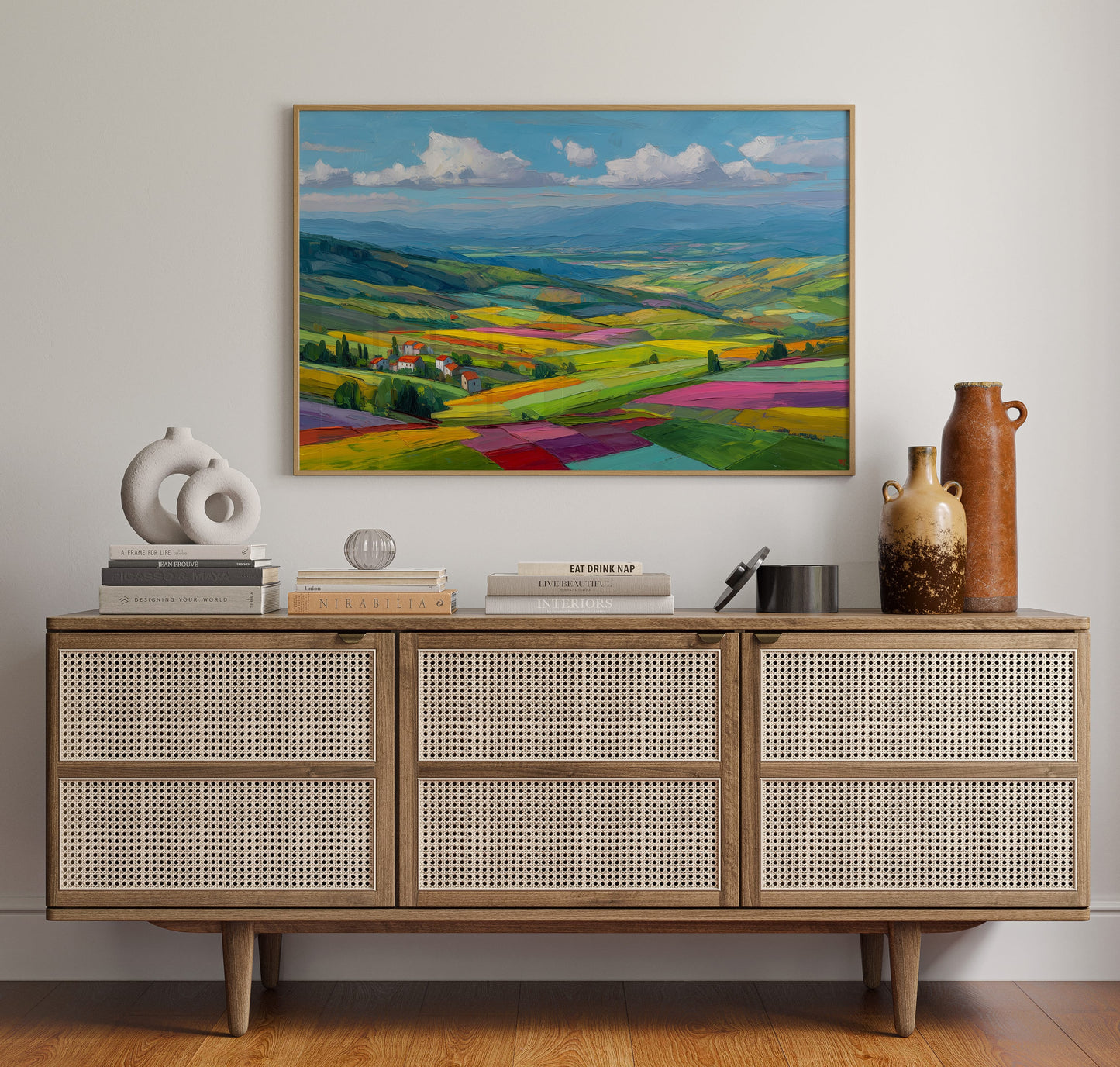 Tuscany Fields Dance In Rainbow Light