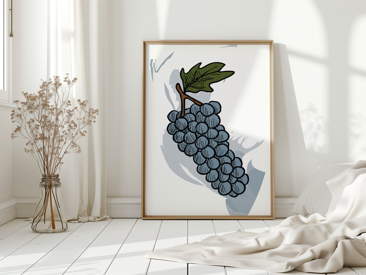 Vineyard Sketches In Steel Blue