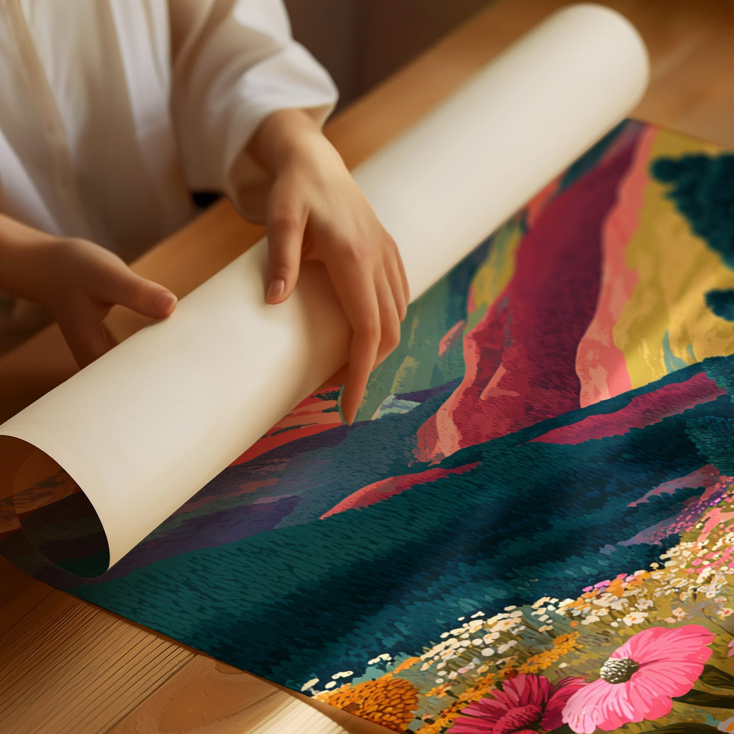 Mountains Adorned in Floral Splendor