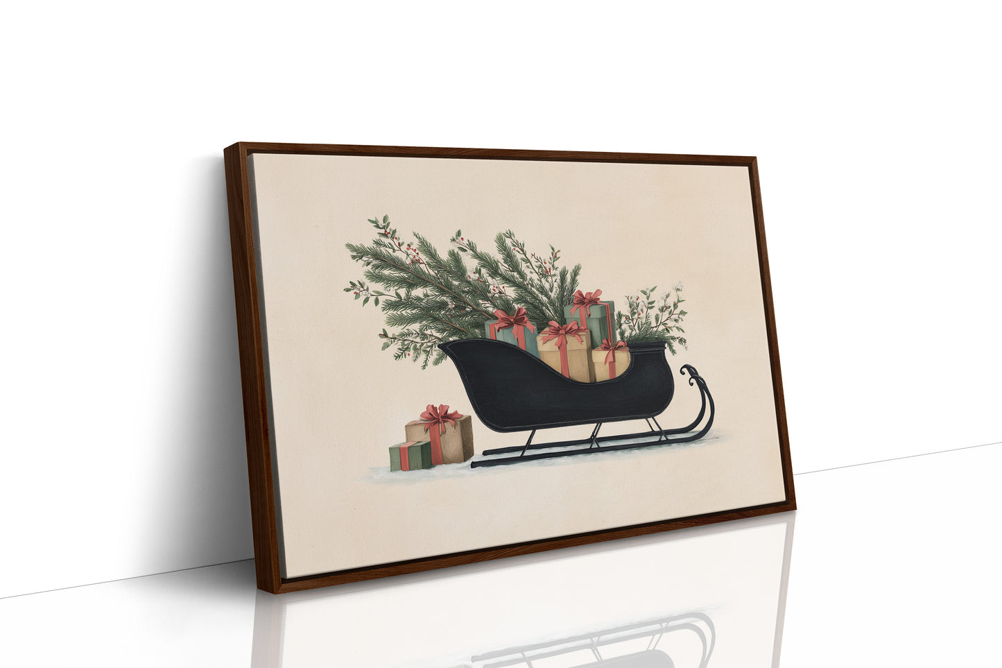 Sleigh Silhouette Carries Winter's Promise