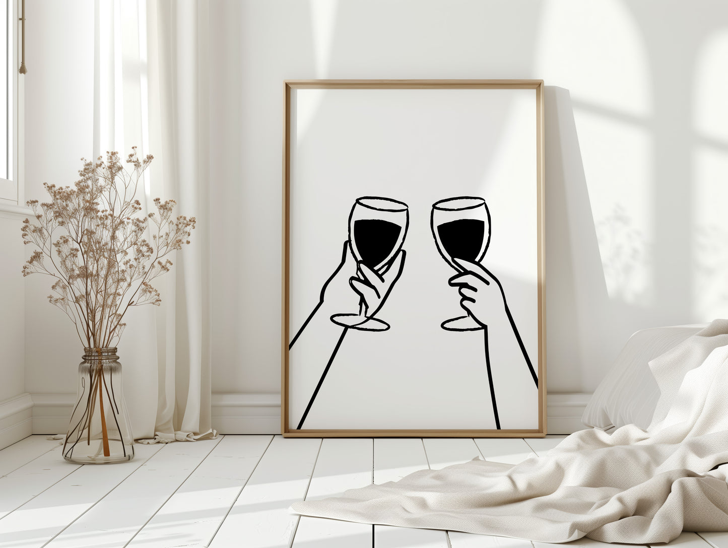 Wine Glasses Toast Silent Promises