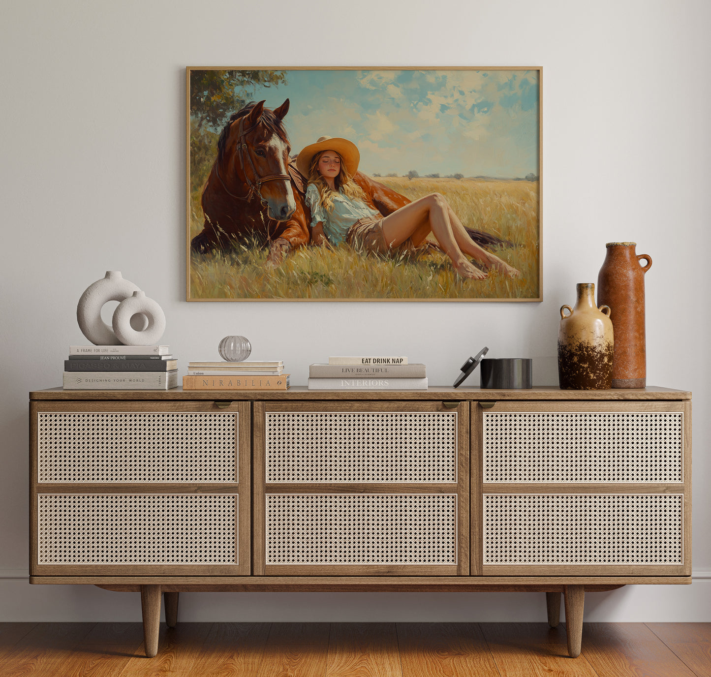 Cowgirl Daydream in Summer Grass