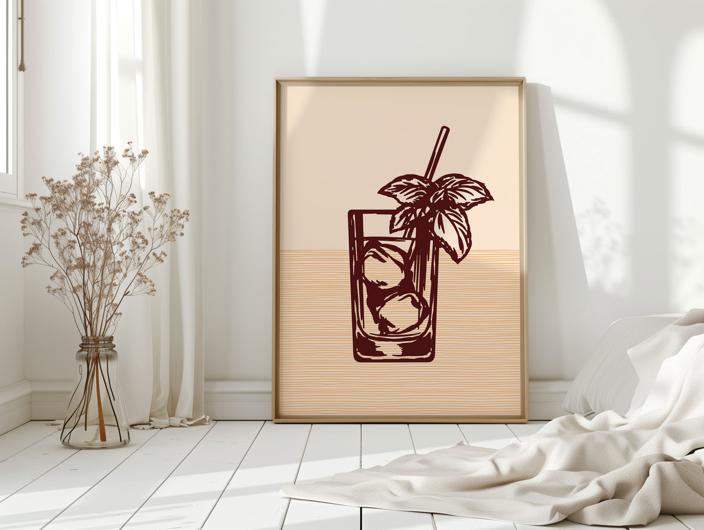 Mint Leaves Sway Above Ice