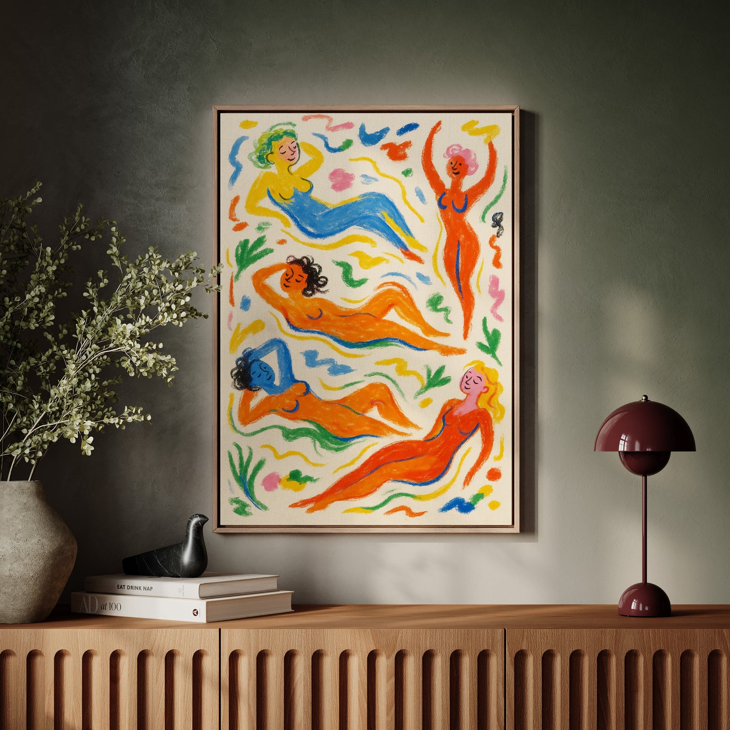 Joyful Nudes in Colorful Flow