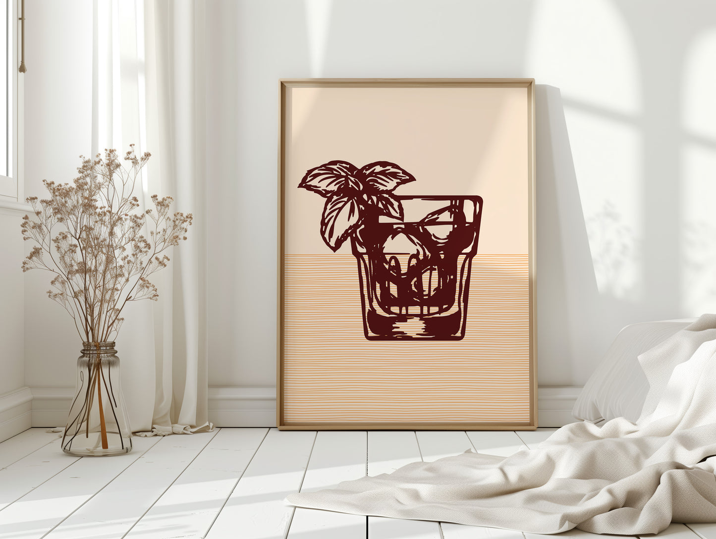 Mint Leaves Dance Above Bourbon