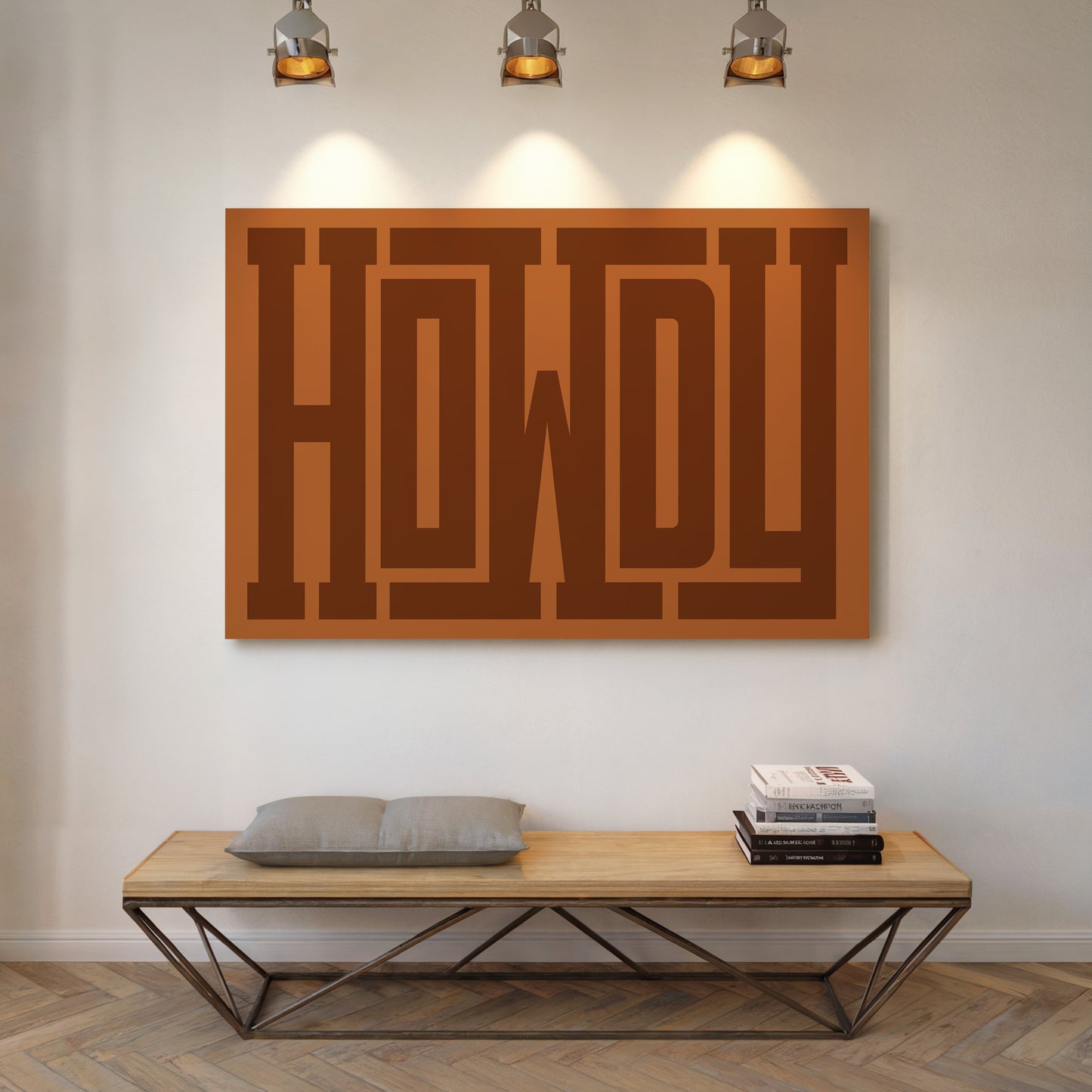Howdy Rustic Maze Style Cowboy Art