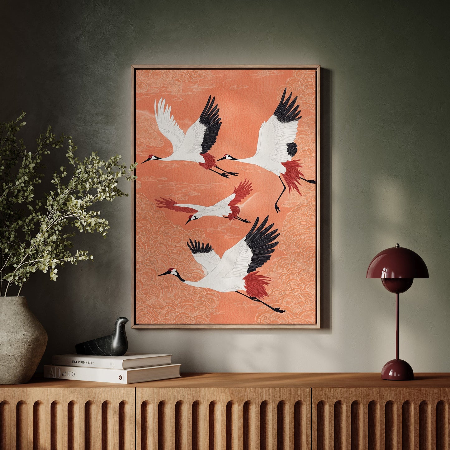 Japanese Crane Wall Art – Elegant Traditional-Inspired Print