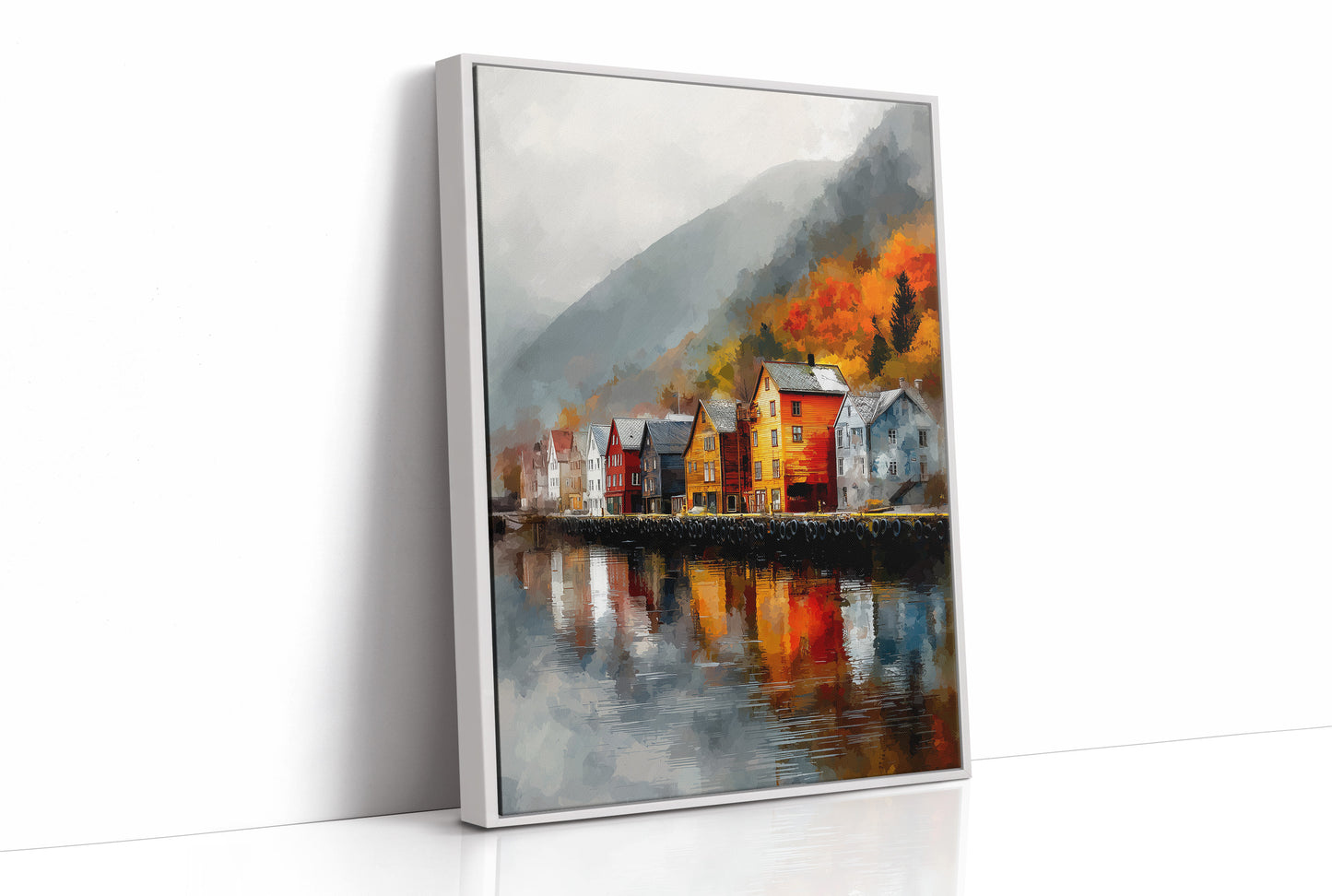 Autumn Reflections by the Fjord
