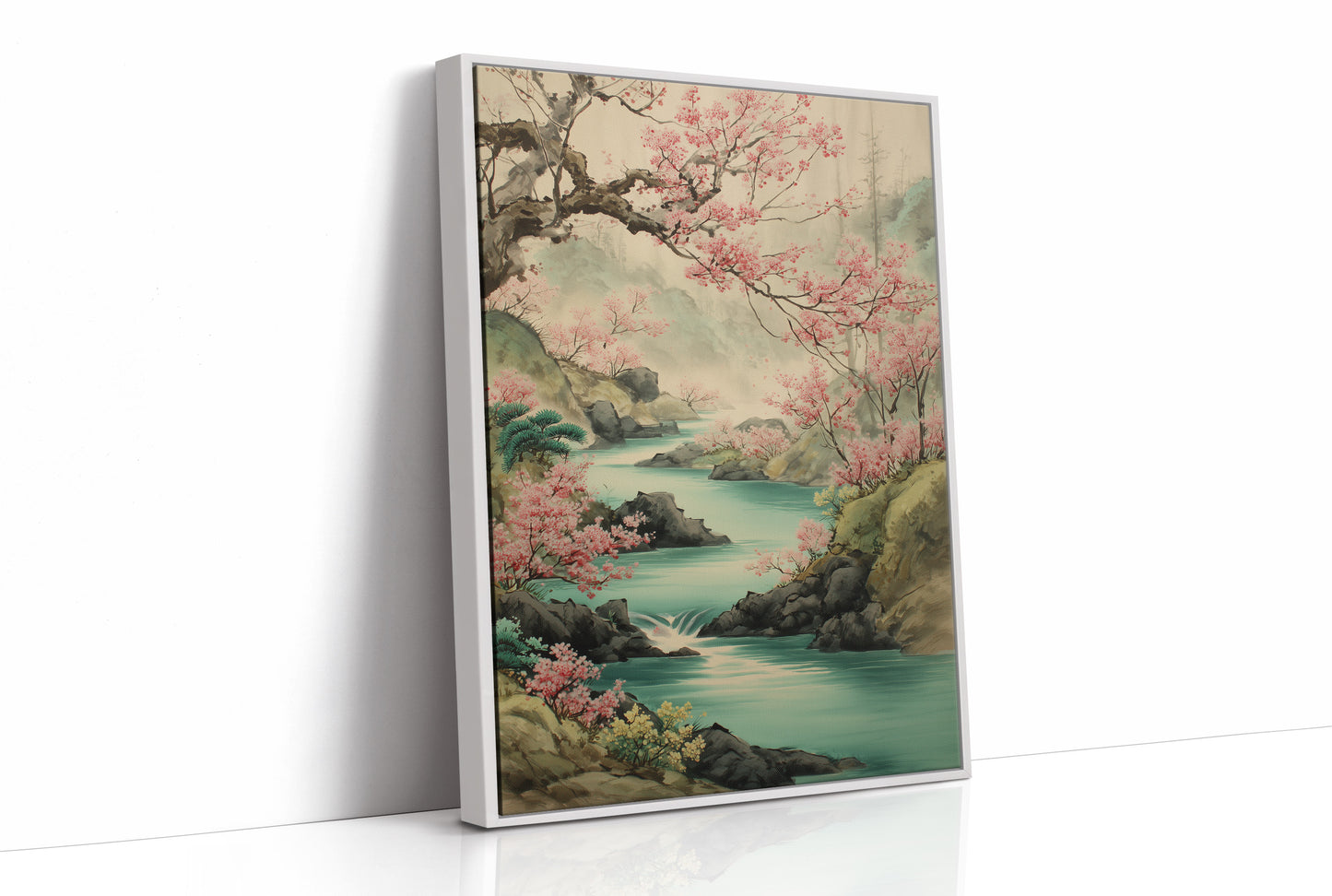 Cherry Blossoms Paint River's Journey
