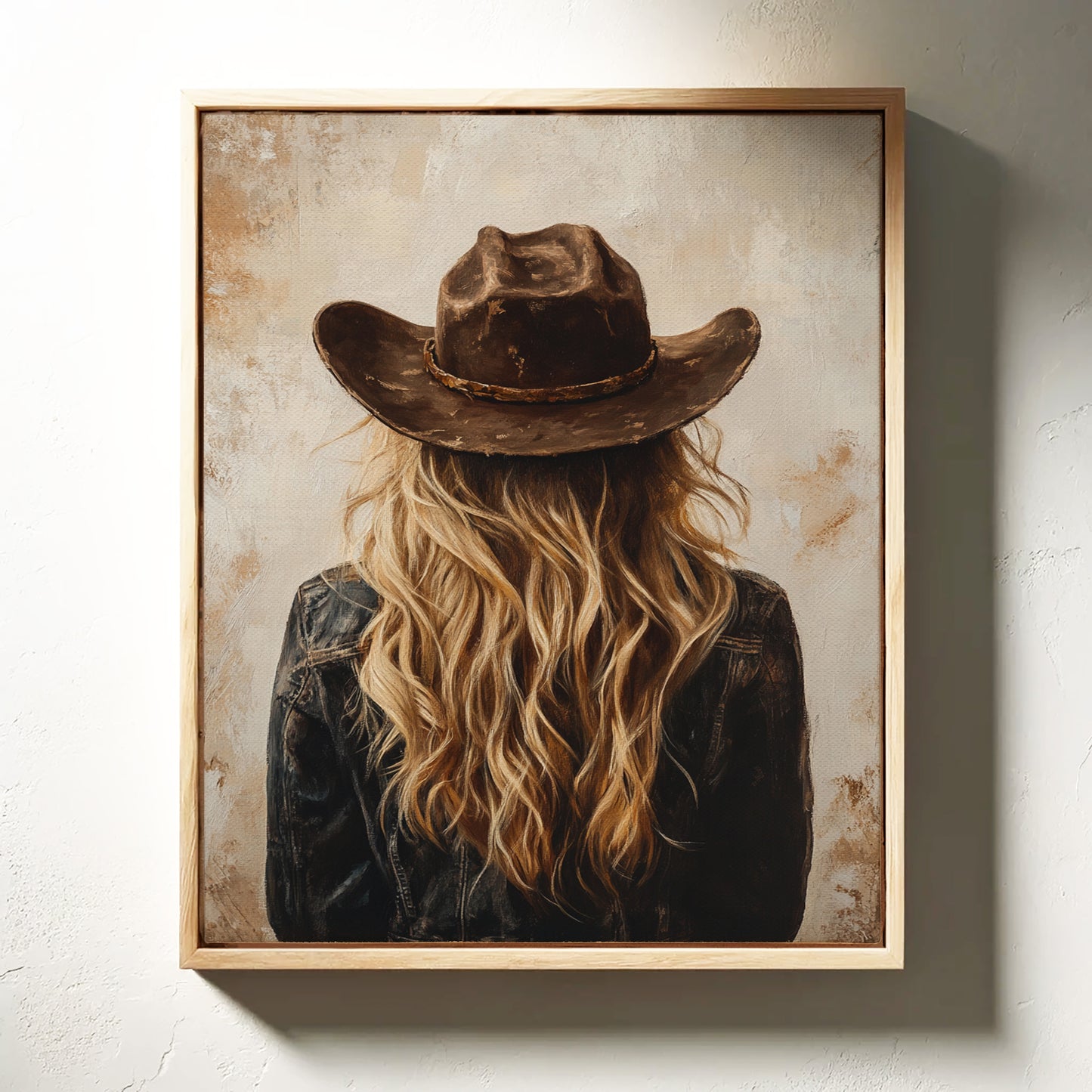 Wild West Blonde in Denim and Hat