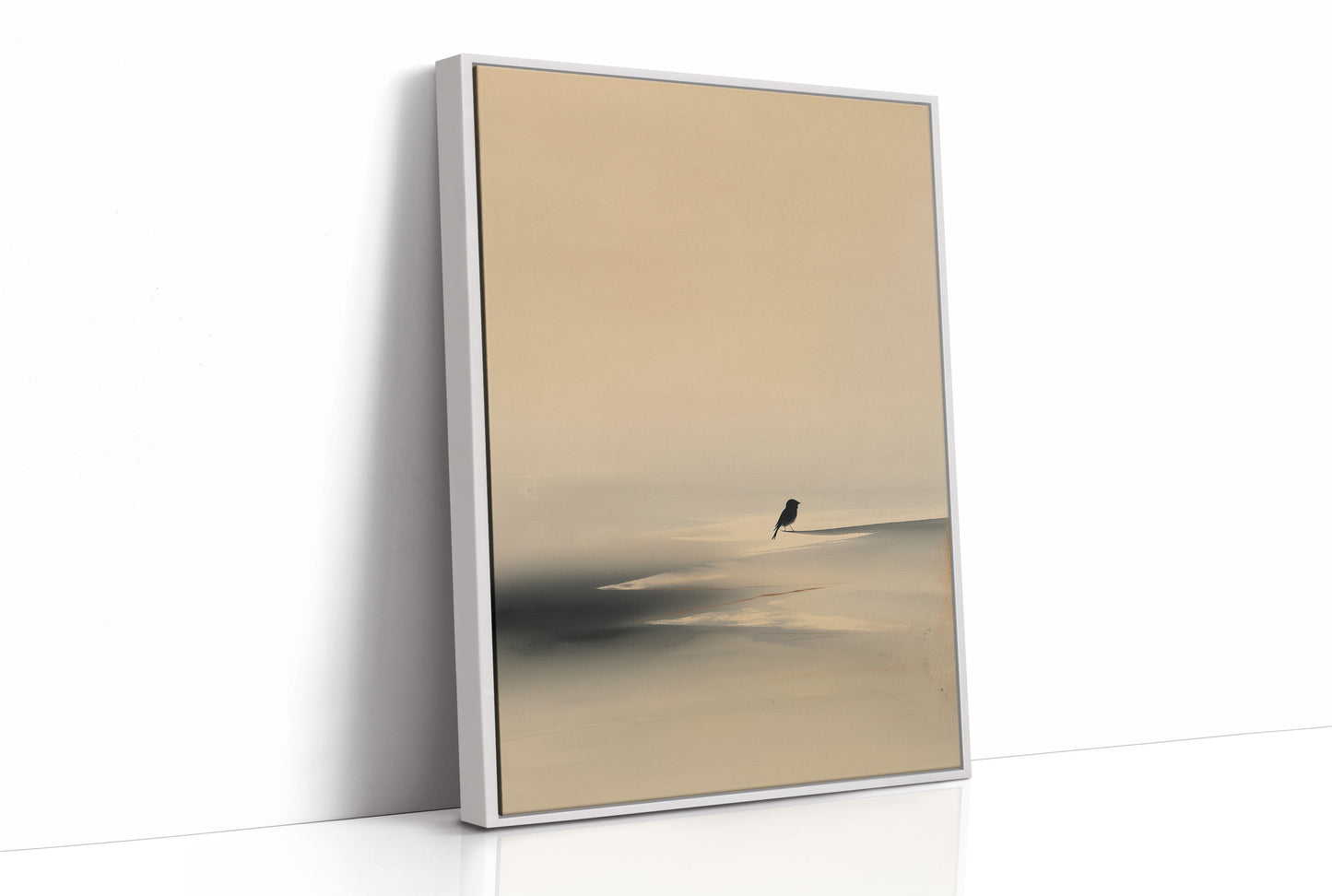 Solitary Bird In Morning Mist