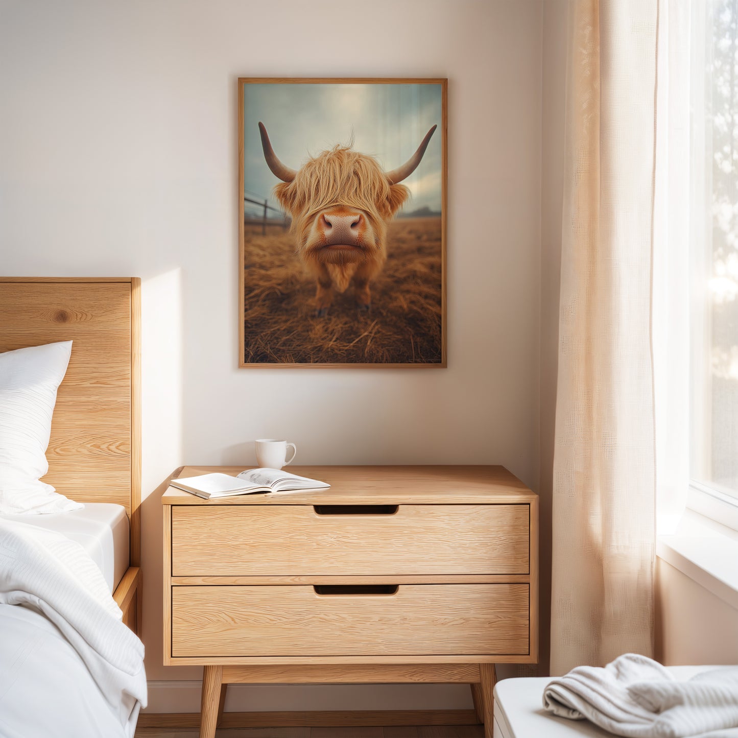 Golden Fluff and Attitude Highland Cow