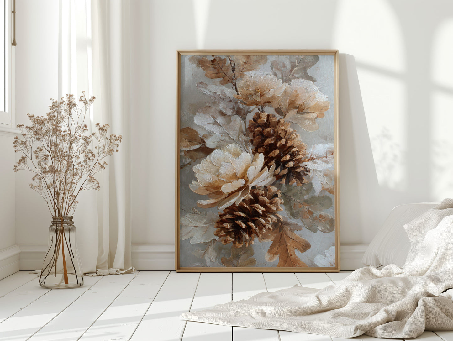 Pine Cones Dance In Winter Light