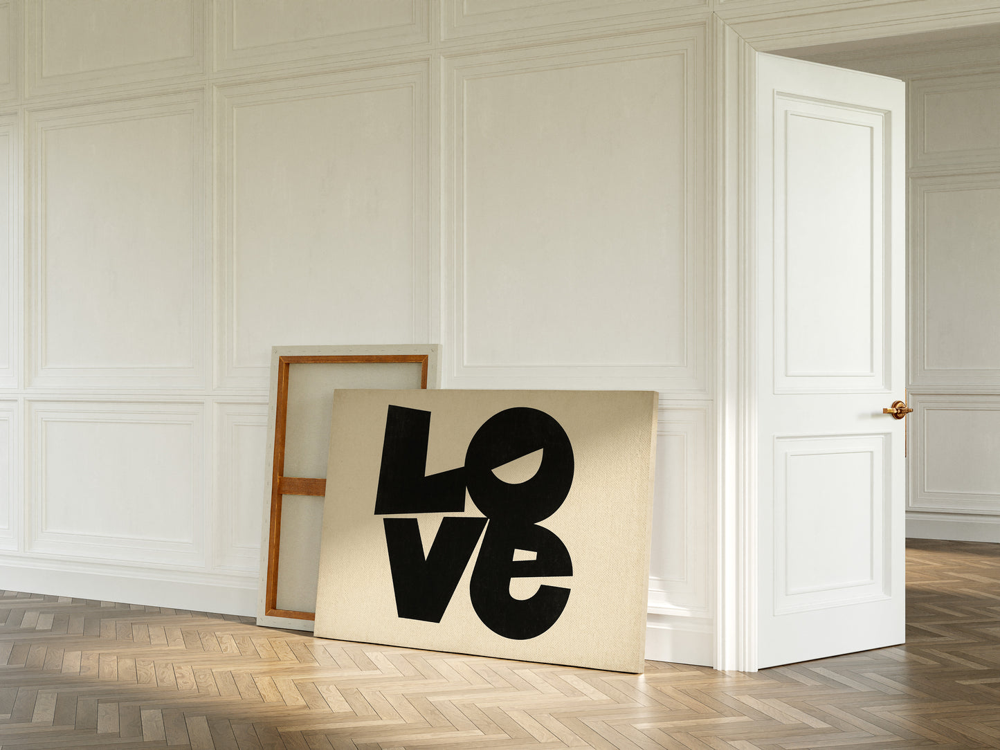 LOVE Modern Block Typography Print