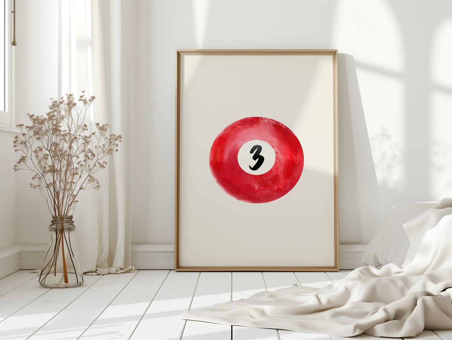 Lucky Number Three Glows Ruby