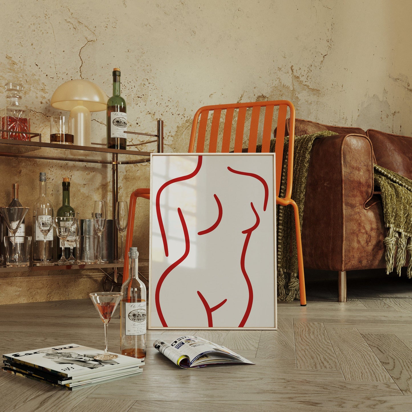 Crimson Lines Dance With Grace