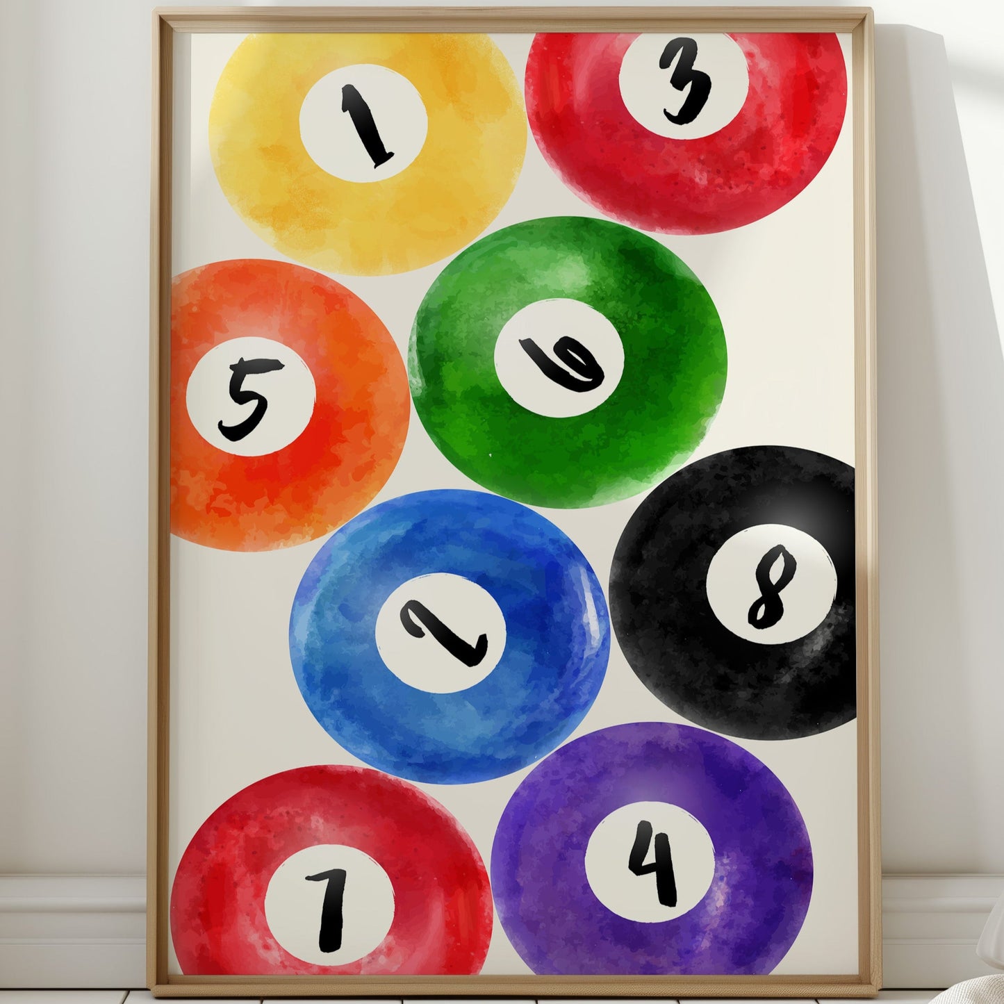 Lucky Numbers Dance In Watercolor