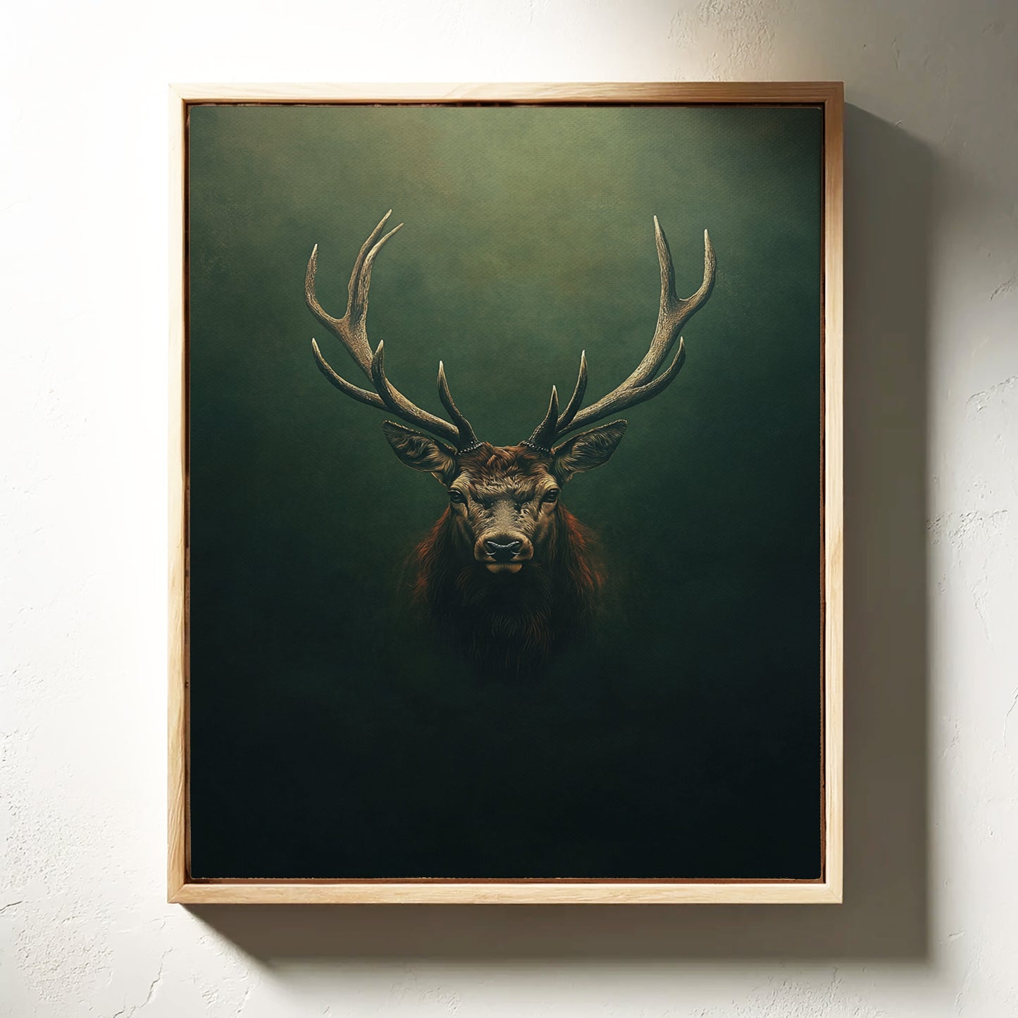 Crowned Stag in Forest Shadows