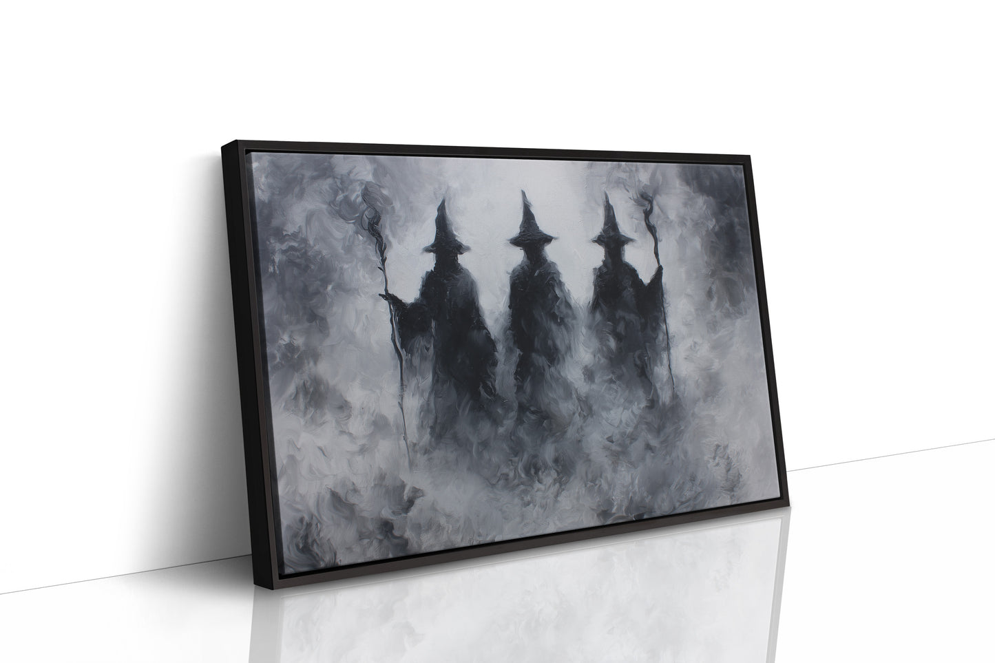 Mist Cloaked Figures Await Dawn