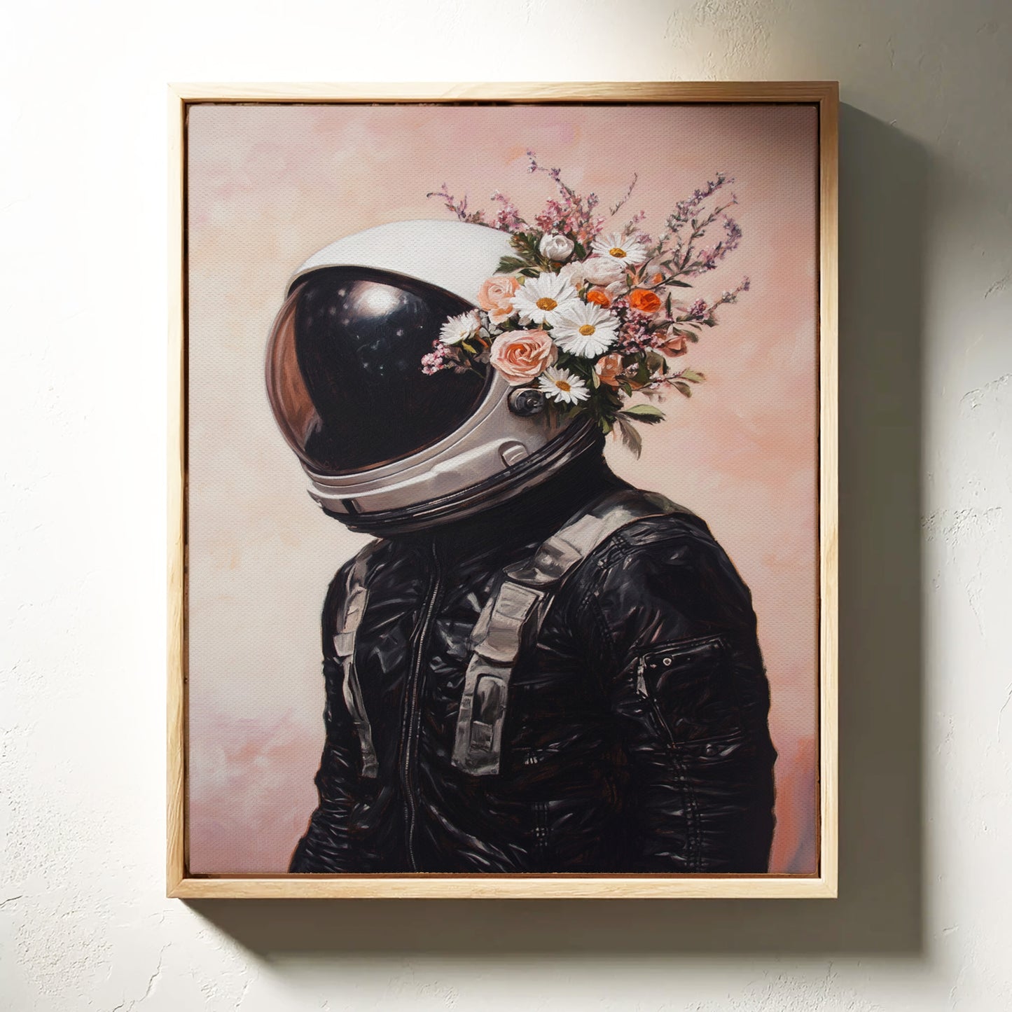Astronaut with Blossoms on Blush