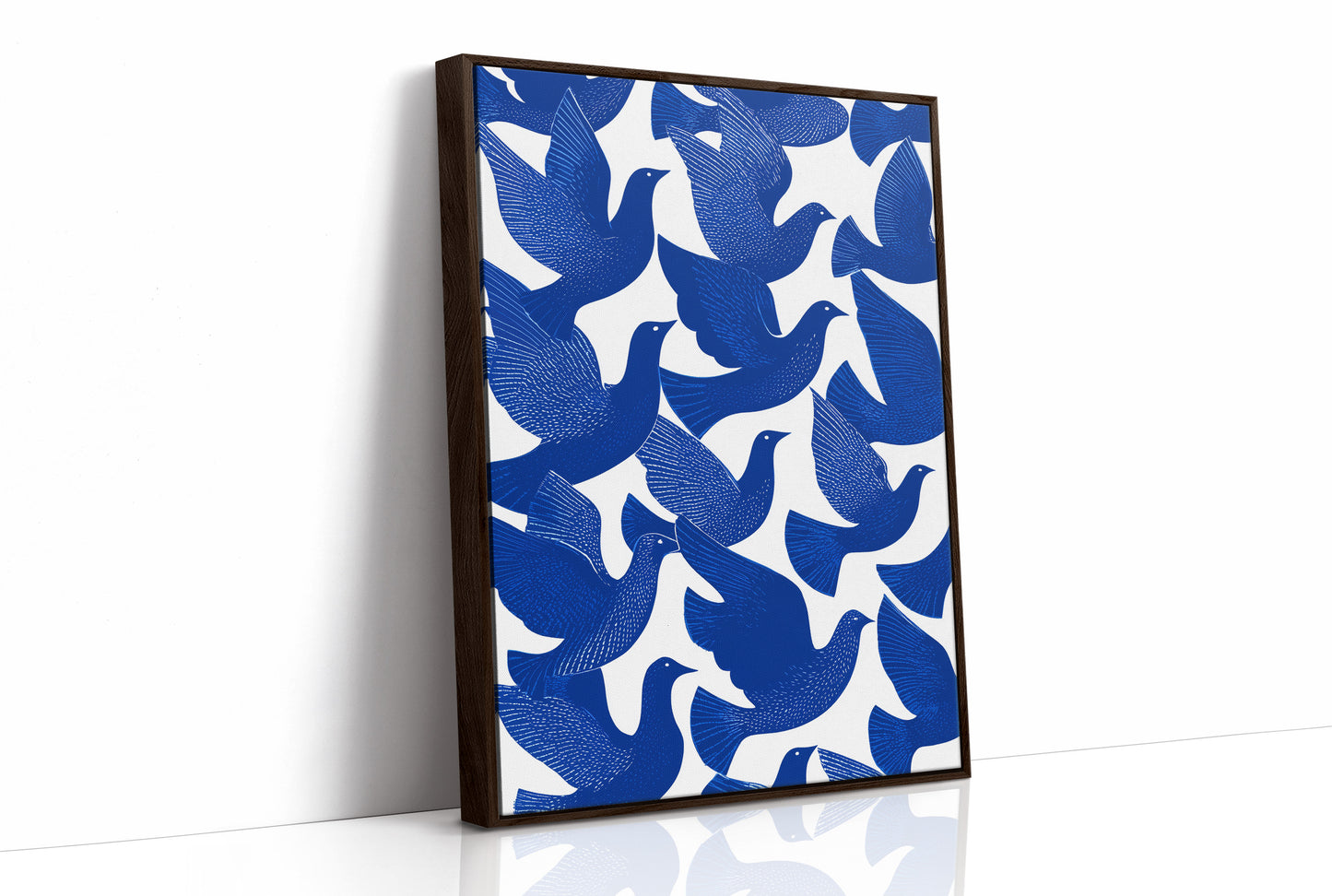 Cobalt Doves Take Flight Together