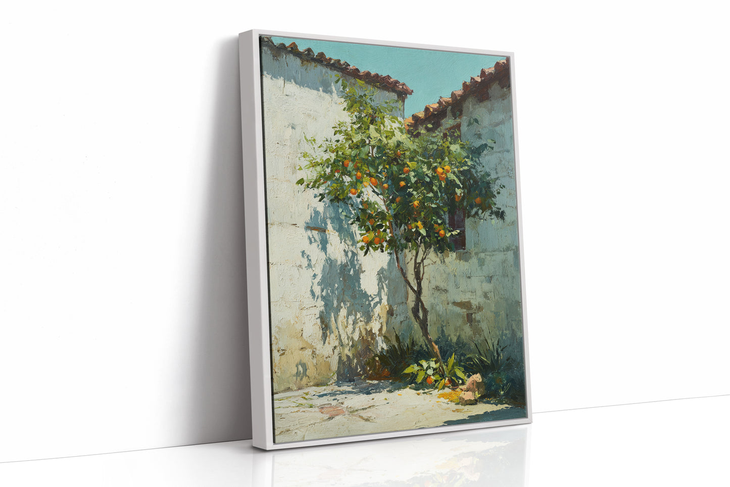 Oranges Beneath the Sunlit Wall