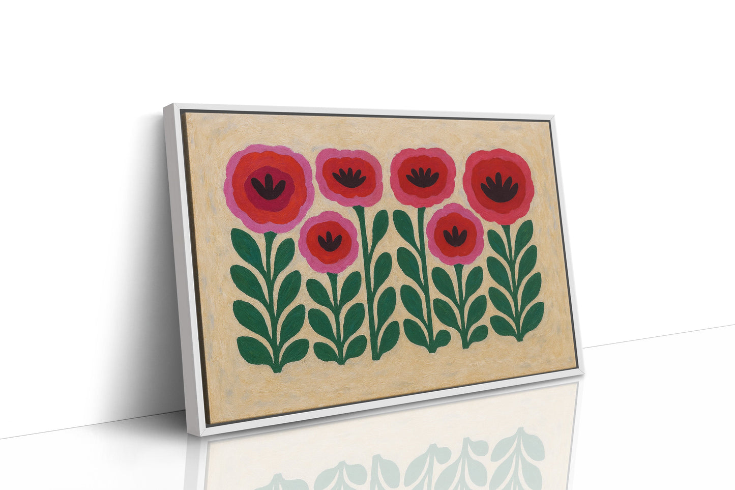 Folk Garden – Scandinavian Poppy Wall Art