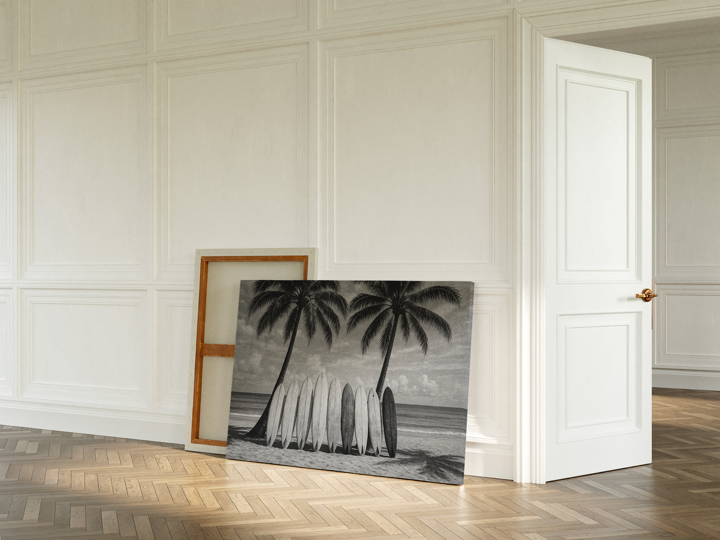 Surfboards and Palms in Paradise