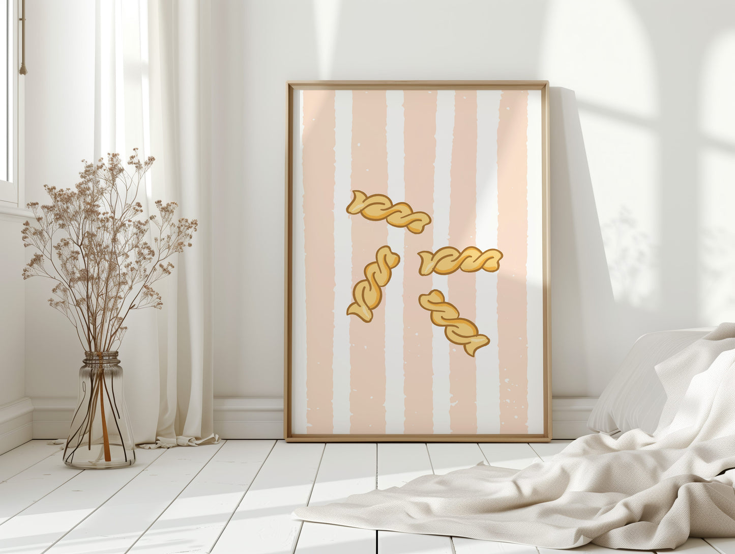 Pasta Dances Through Blush Stripes
