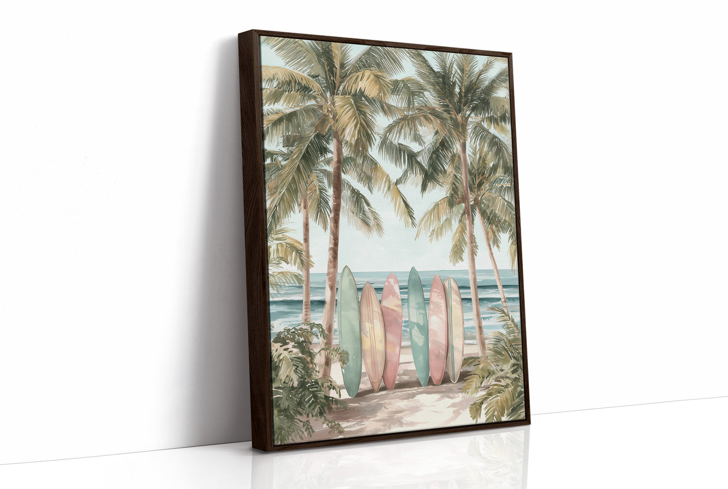 Six Boards Under Palm Shade
