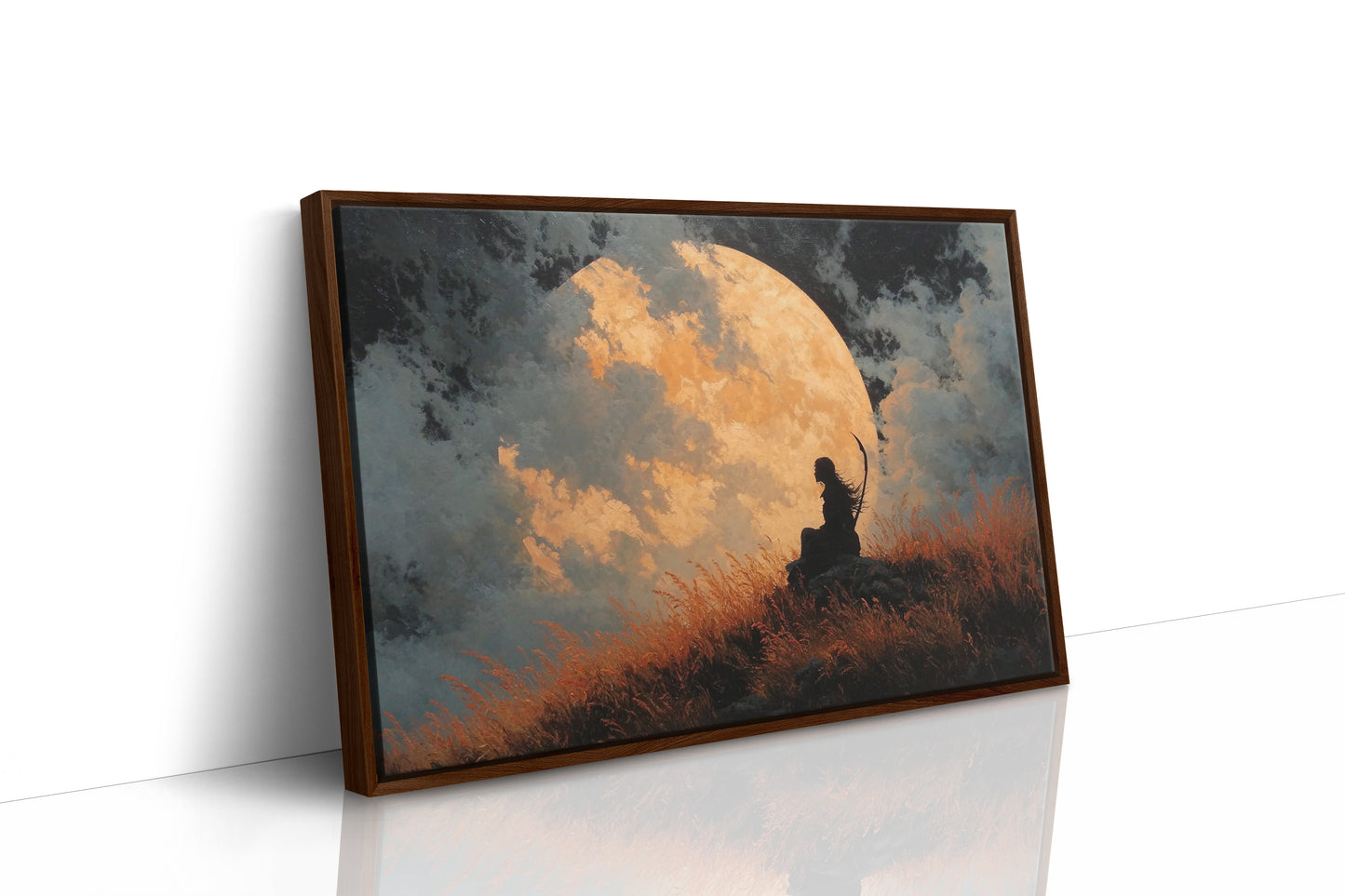 Silhouette Against the Rising Moon
