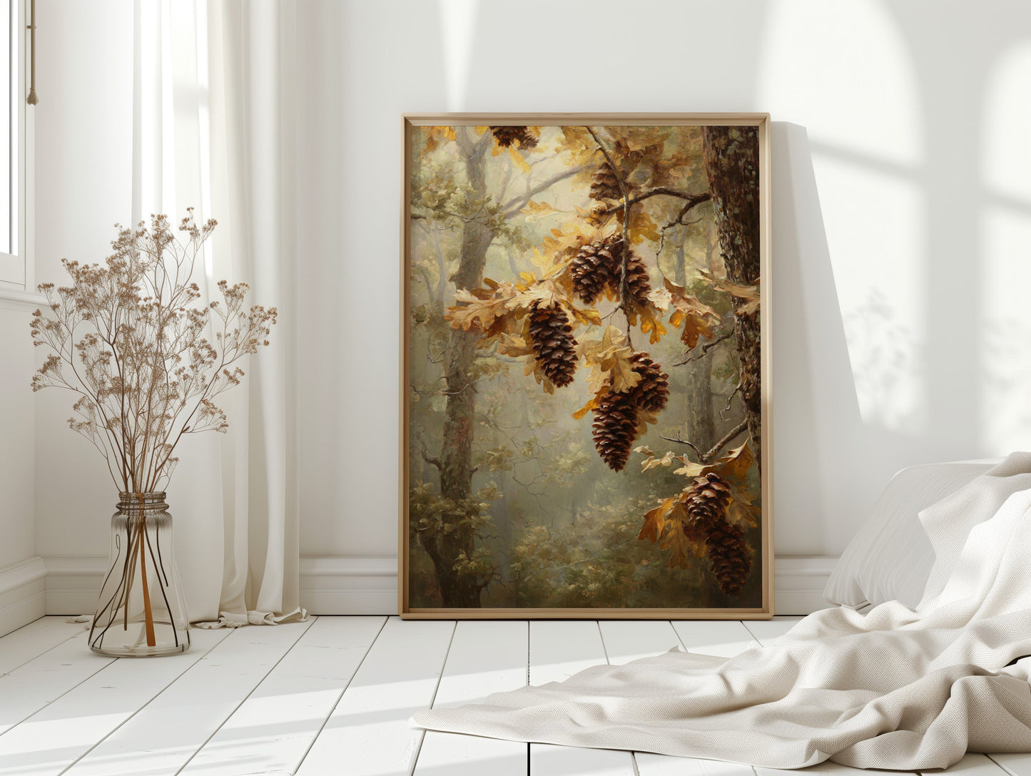 Autumn Secrets Among Pine Branches