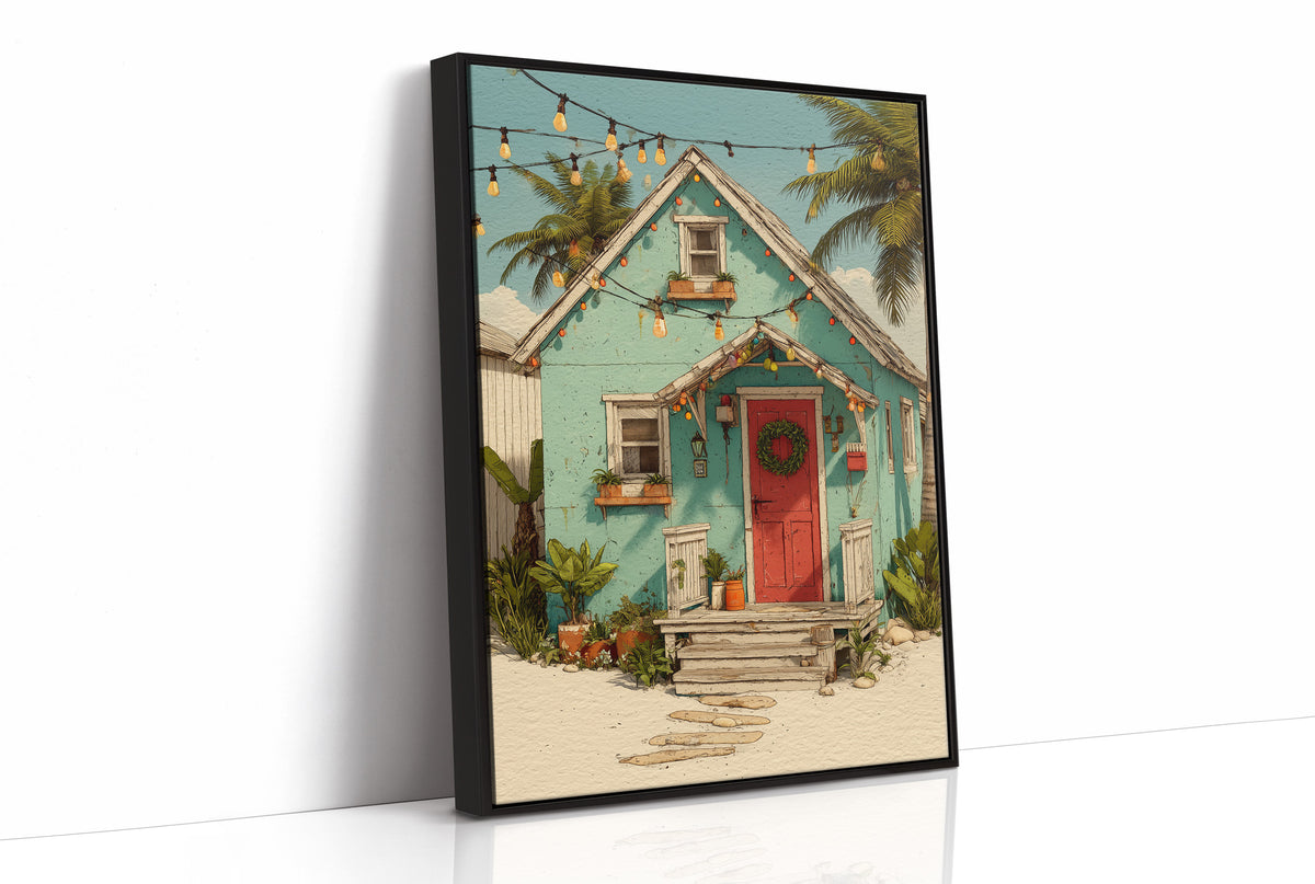 Holly Jolly Bungalow: Lights Strung Palm to Palm