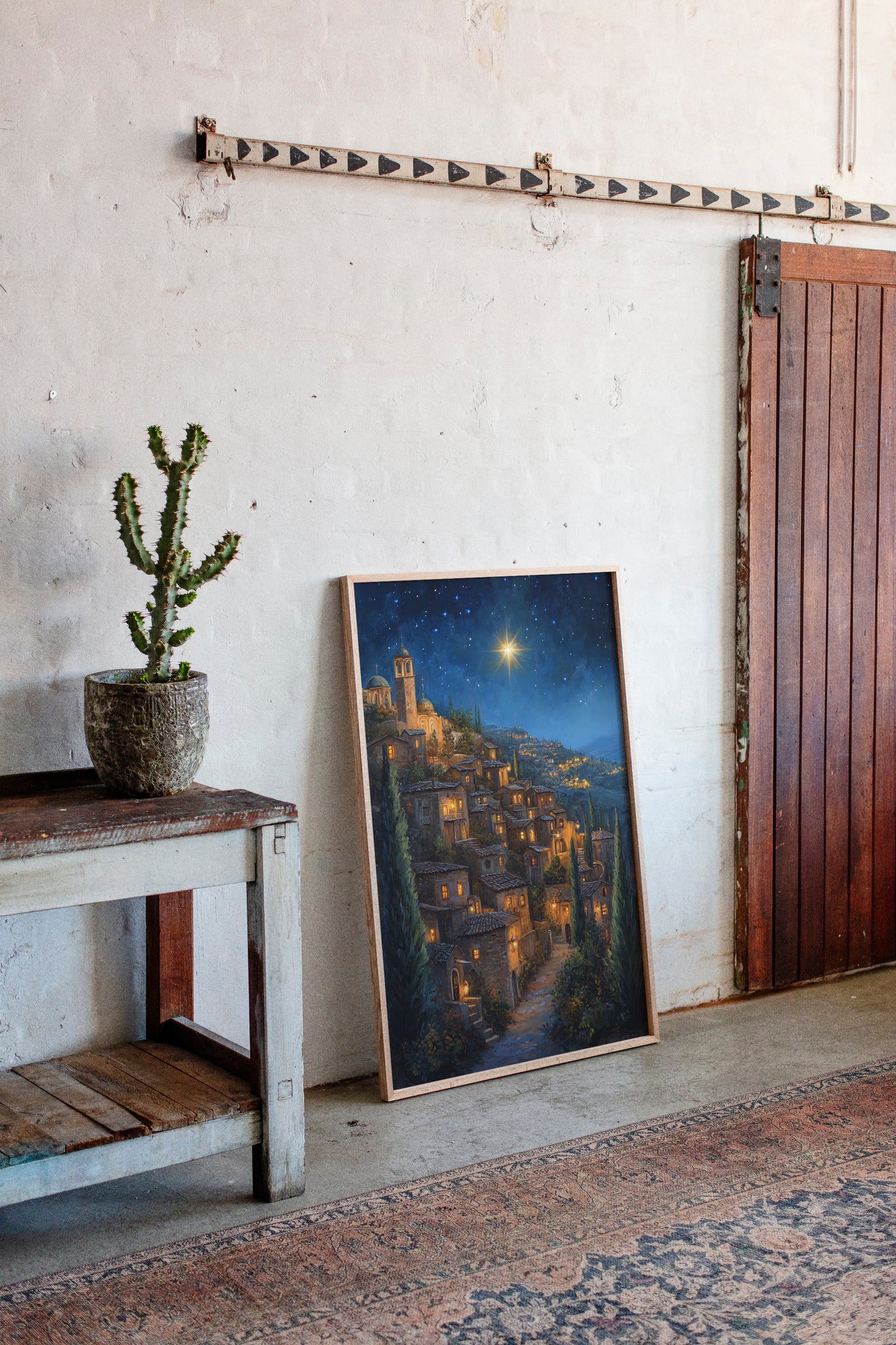 Starry Night Village Canvas Print - Enchanting Landscape Art - Gallery Canvas image 13