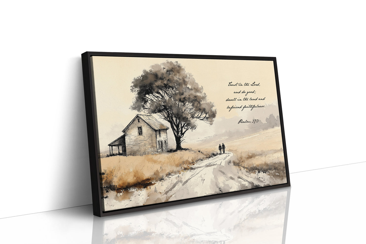 Psalm 37:3 Country Road Scripture Art
