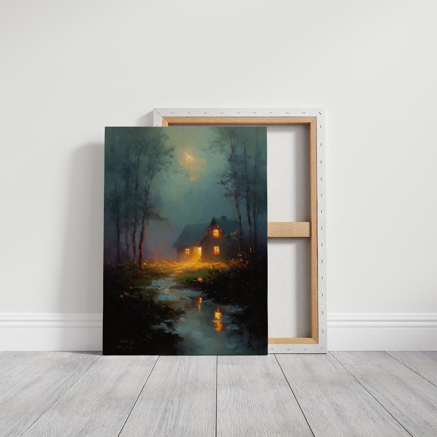 Lantern Glow Across Still Waters