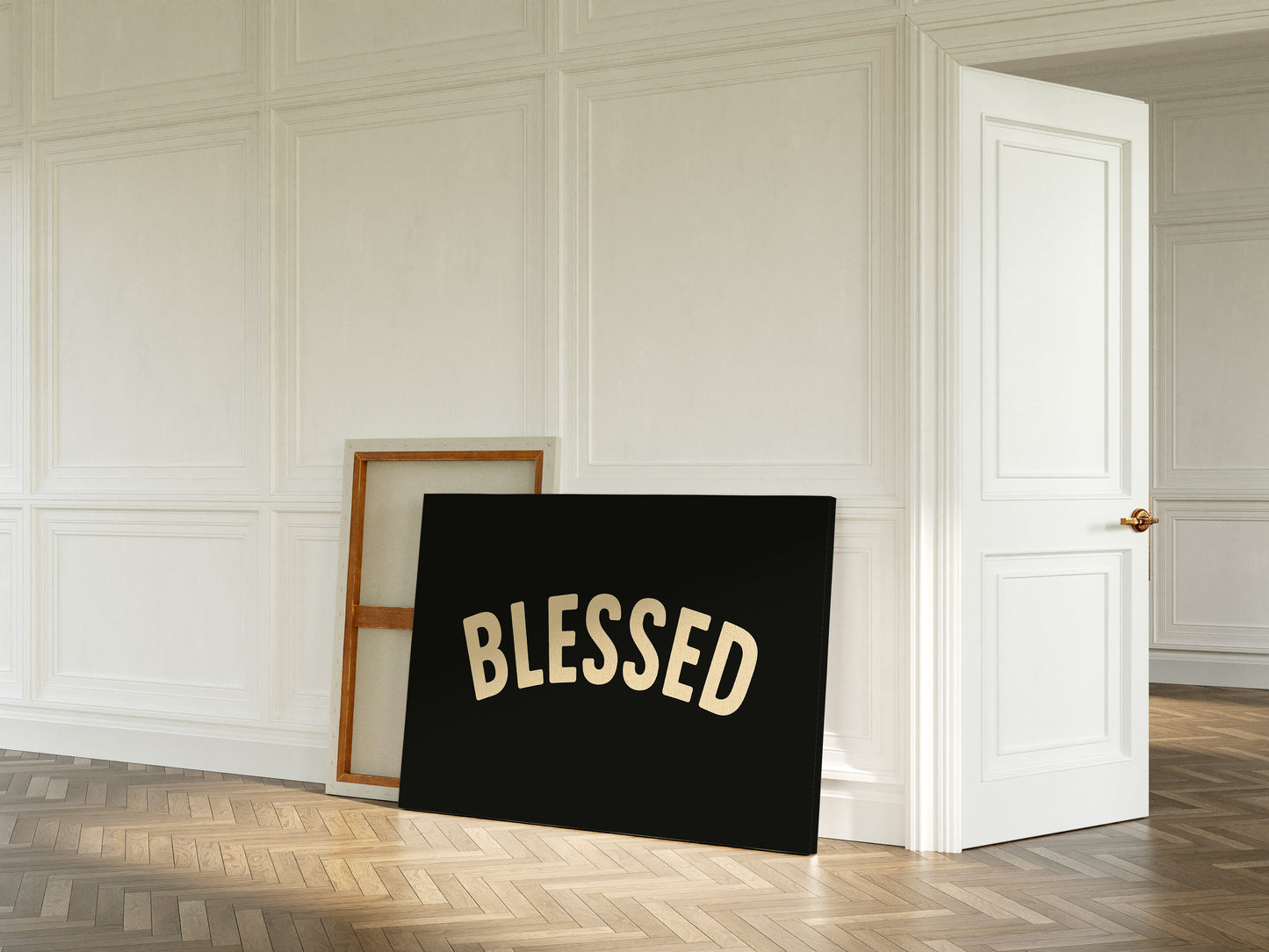 Blessed Minimalist Arch Text Print