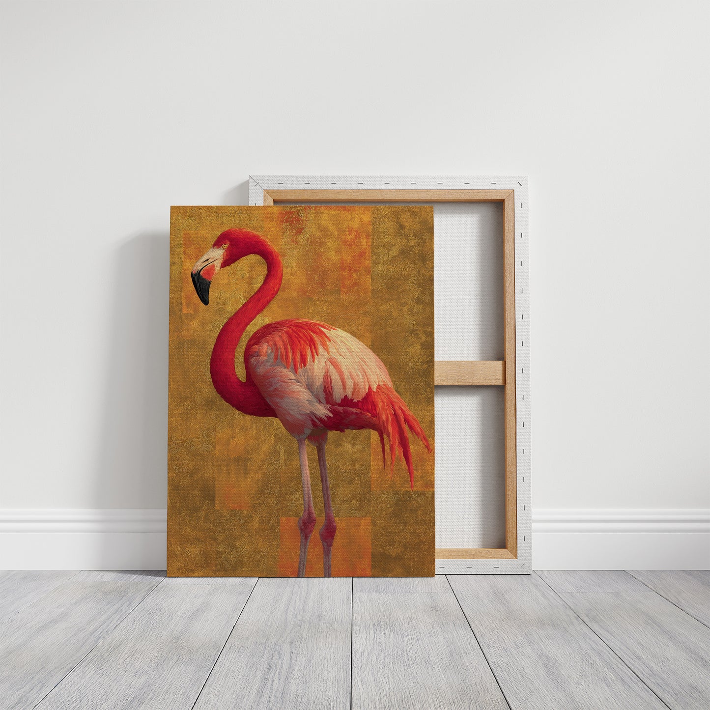 Flamingo in Gold Light