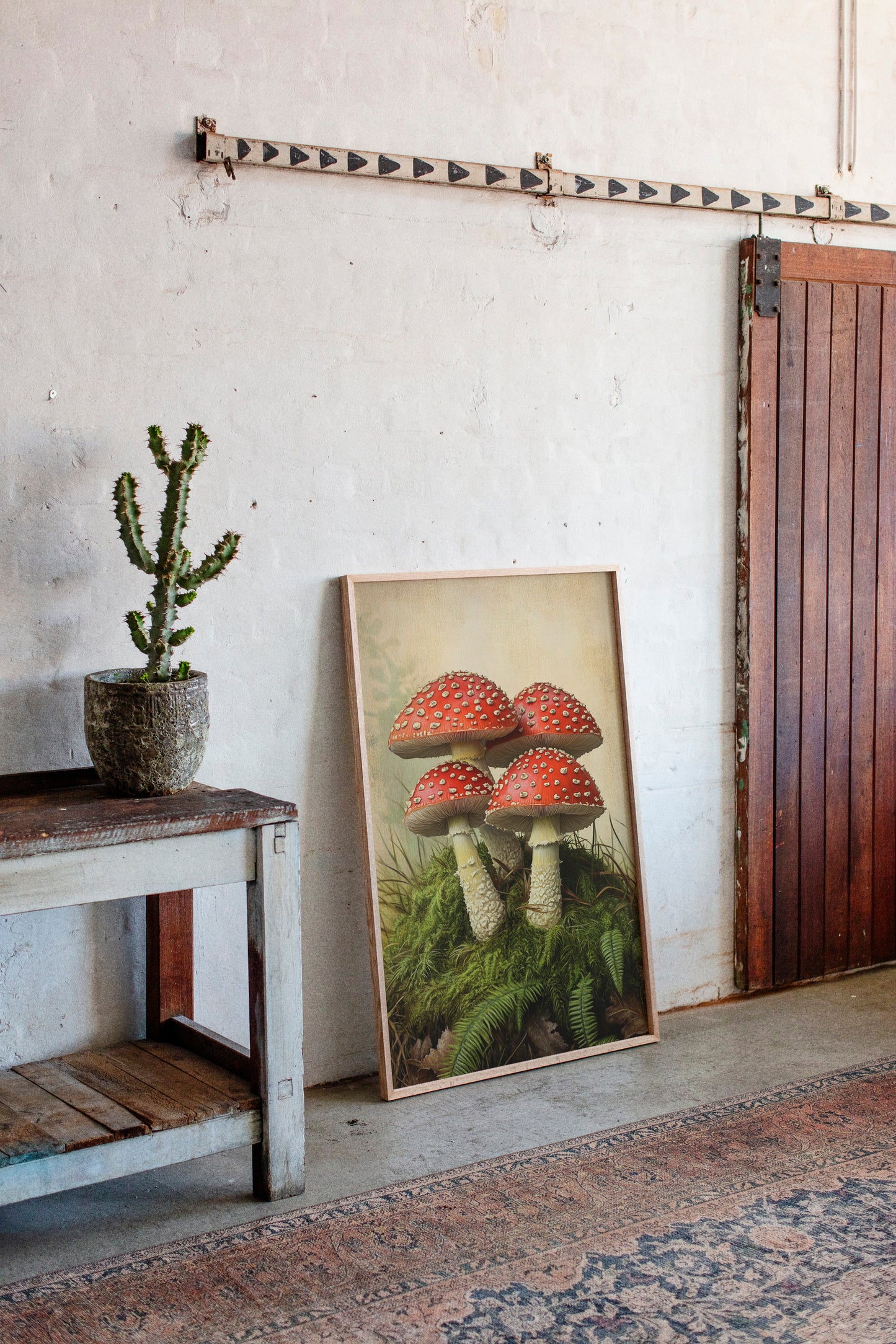 Crimson Mushrooms Emerge