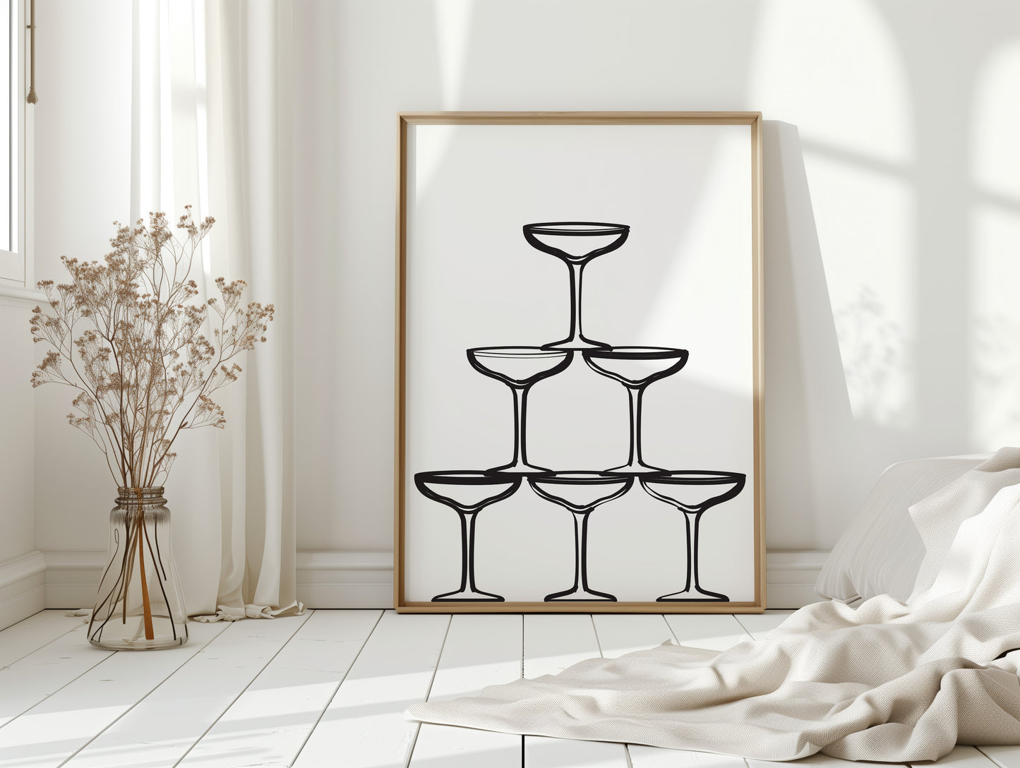 Champagne Tower Draws Midnight Maps