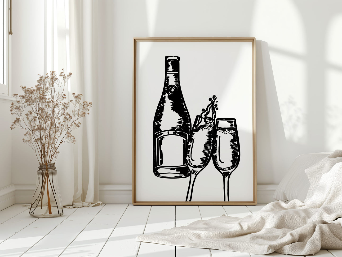 Bubbles Dance Their Midnight Toast