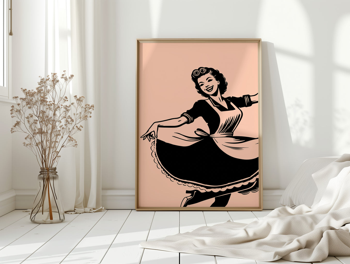 Aprons Dance Through Blush Kitchen Light