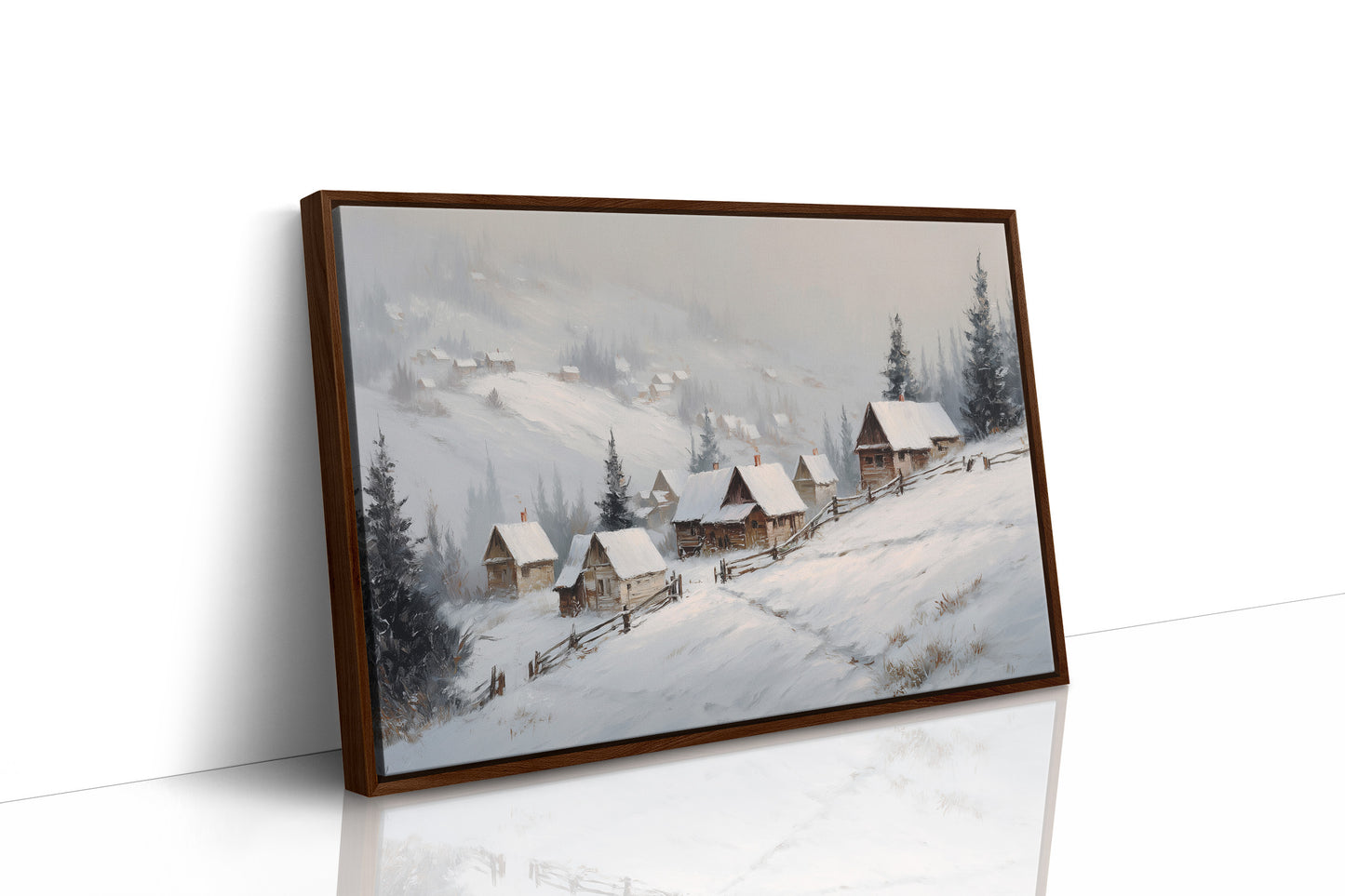 Snow Blankets Our Mountain Village Path