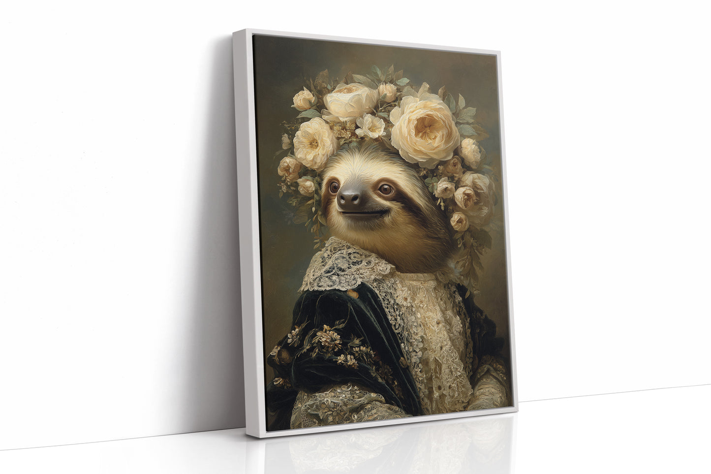 Regal Sloth Amidst Blossoms