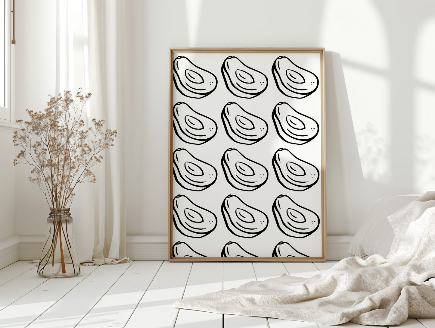 Avacado Dance In Black Lines