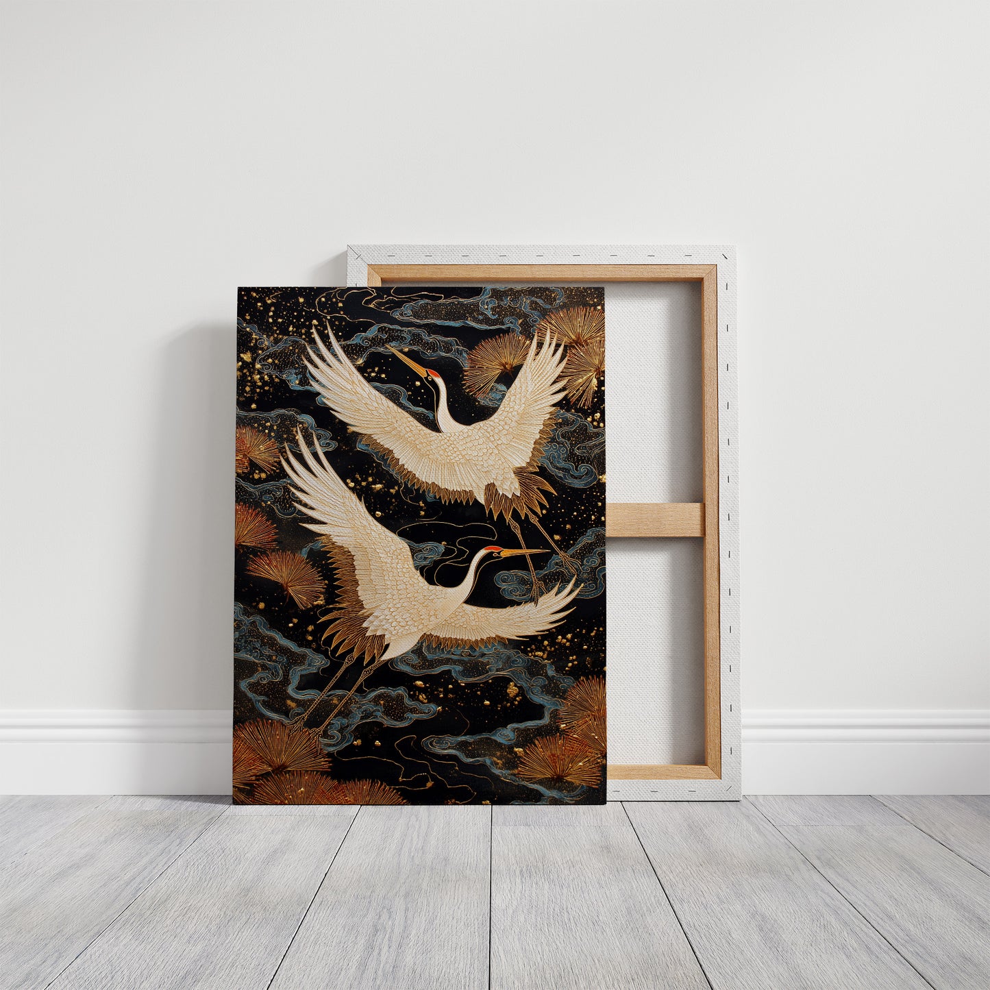 Celestial Cranes Dance Through Starlight