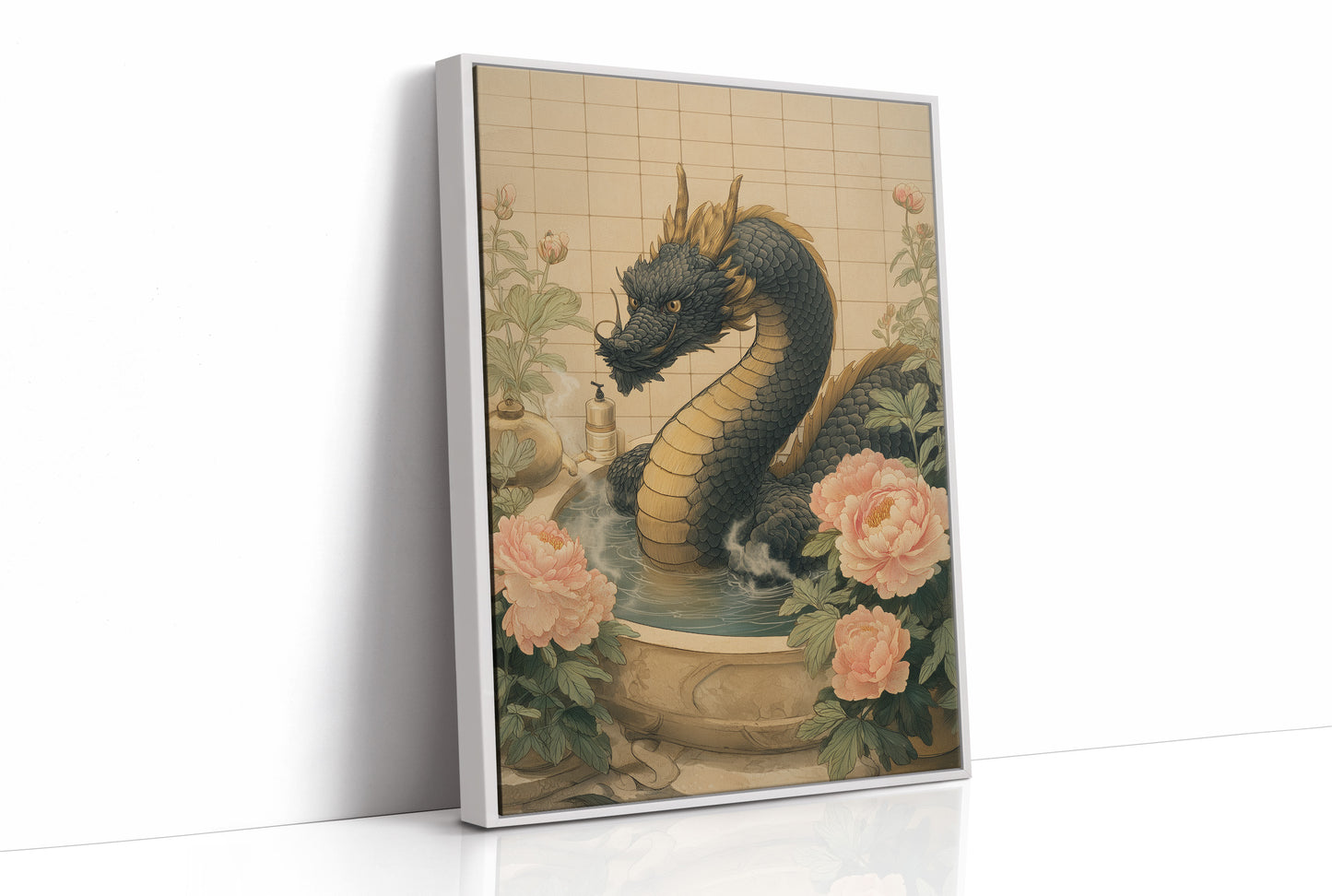 Dragon Tales Among Peony Clouds