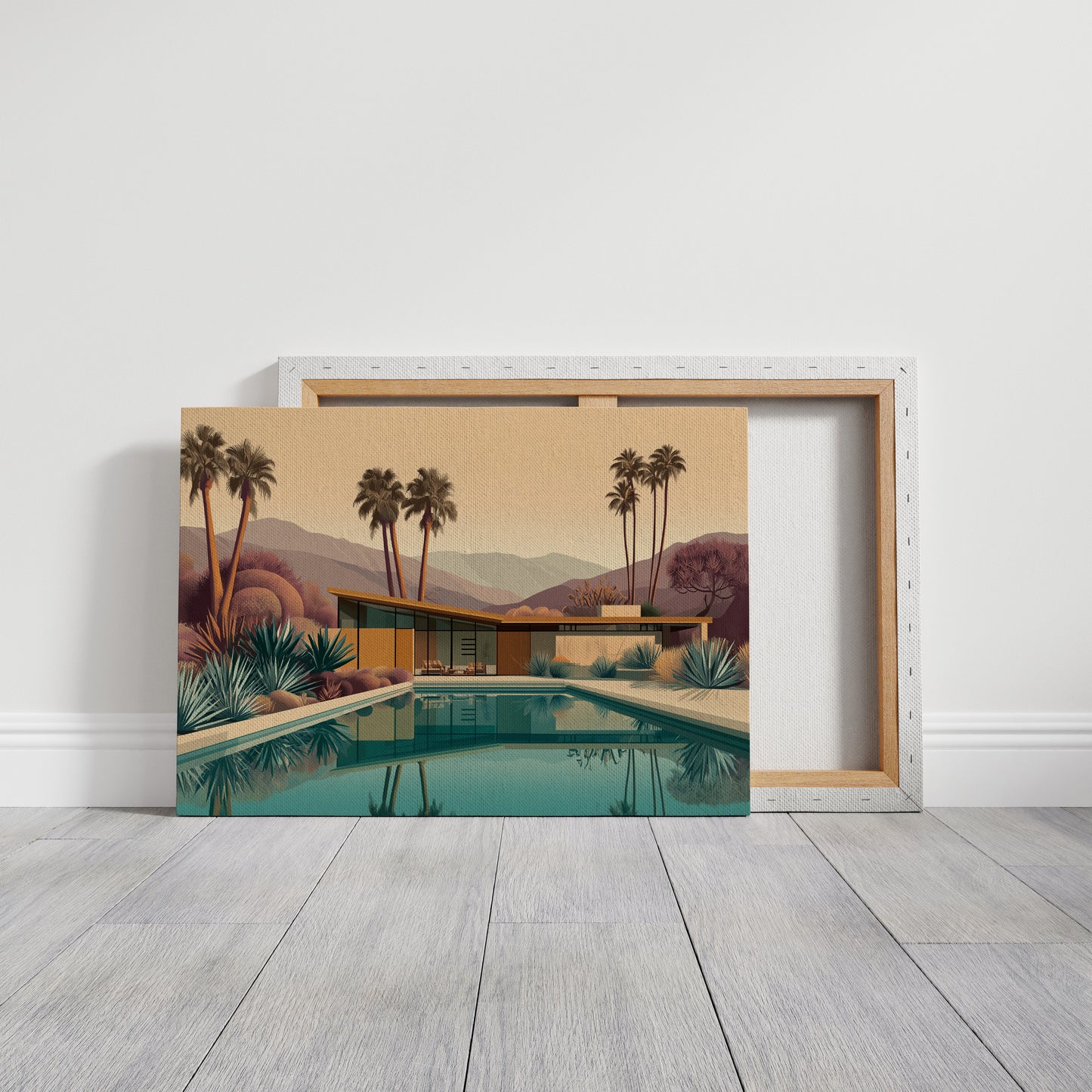 Desert Palms Mirror Modern Serenity
