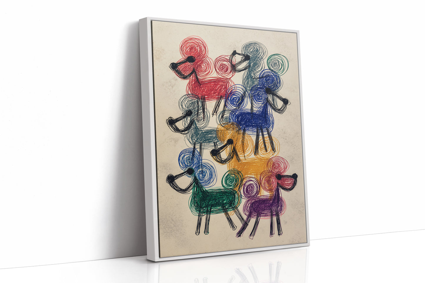 A Parade of Playful Poodles