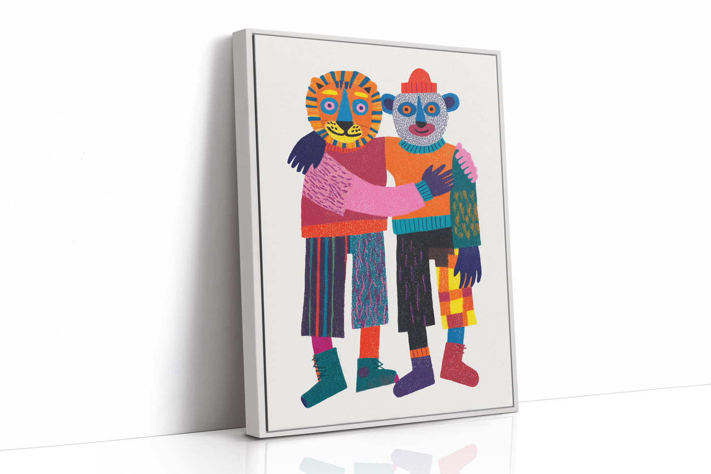 Embrace of Colorful Companionship